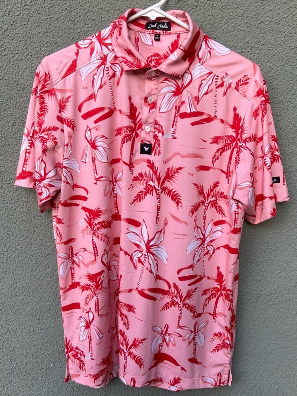 Bad Birdie Ricky Rose Golf Polo Core Performance Men's Size S - Picture 2 of 9